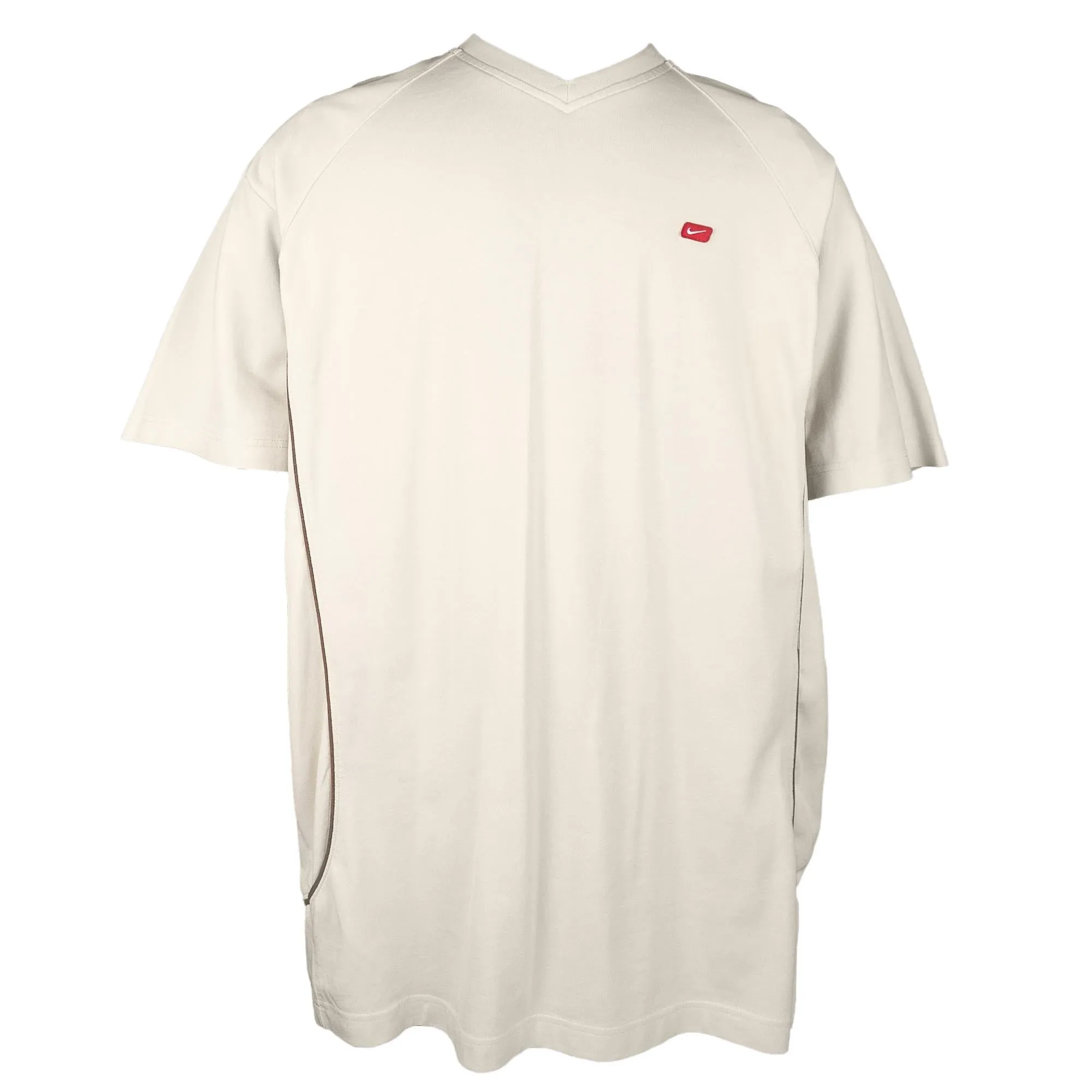 Nike 00s Small Patch Logo V-Neck T-Shirt (XL)