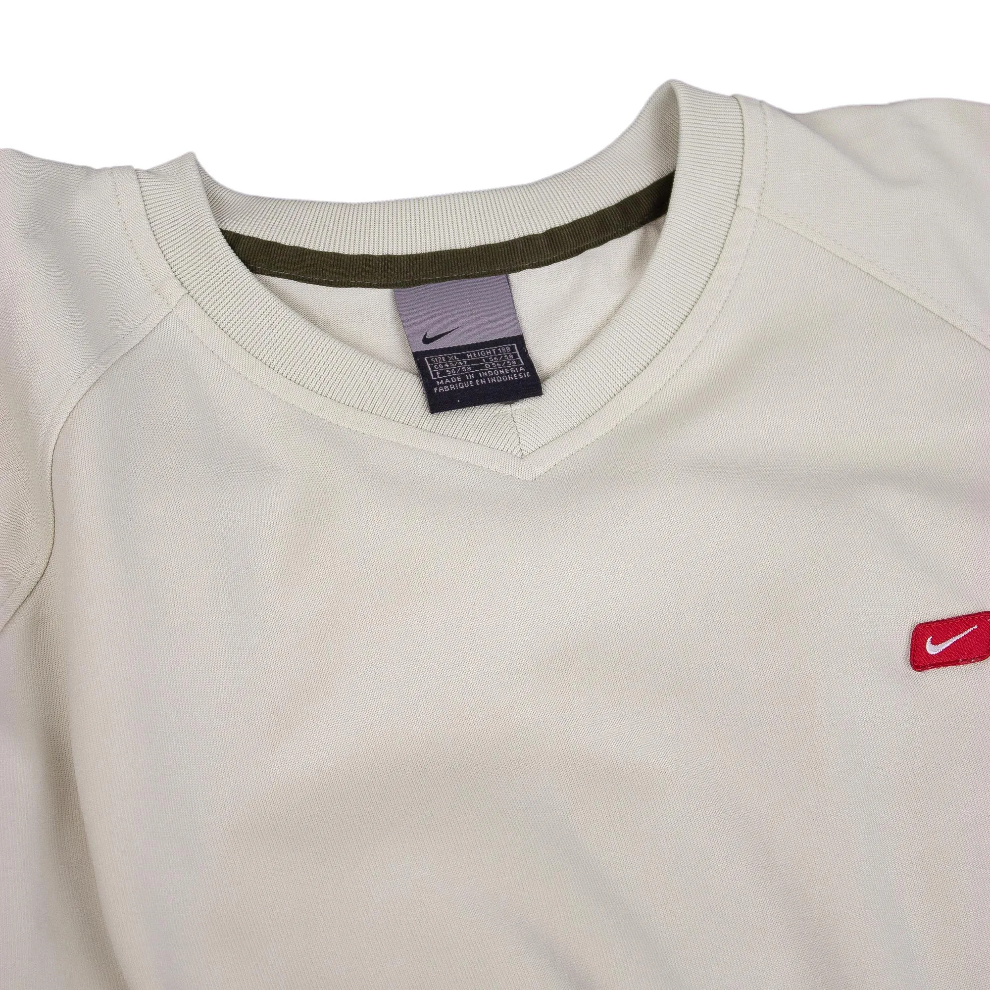 Nike 00s Small Patch Logo V-Neck T-Shirt (XL)