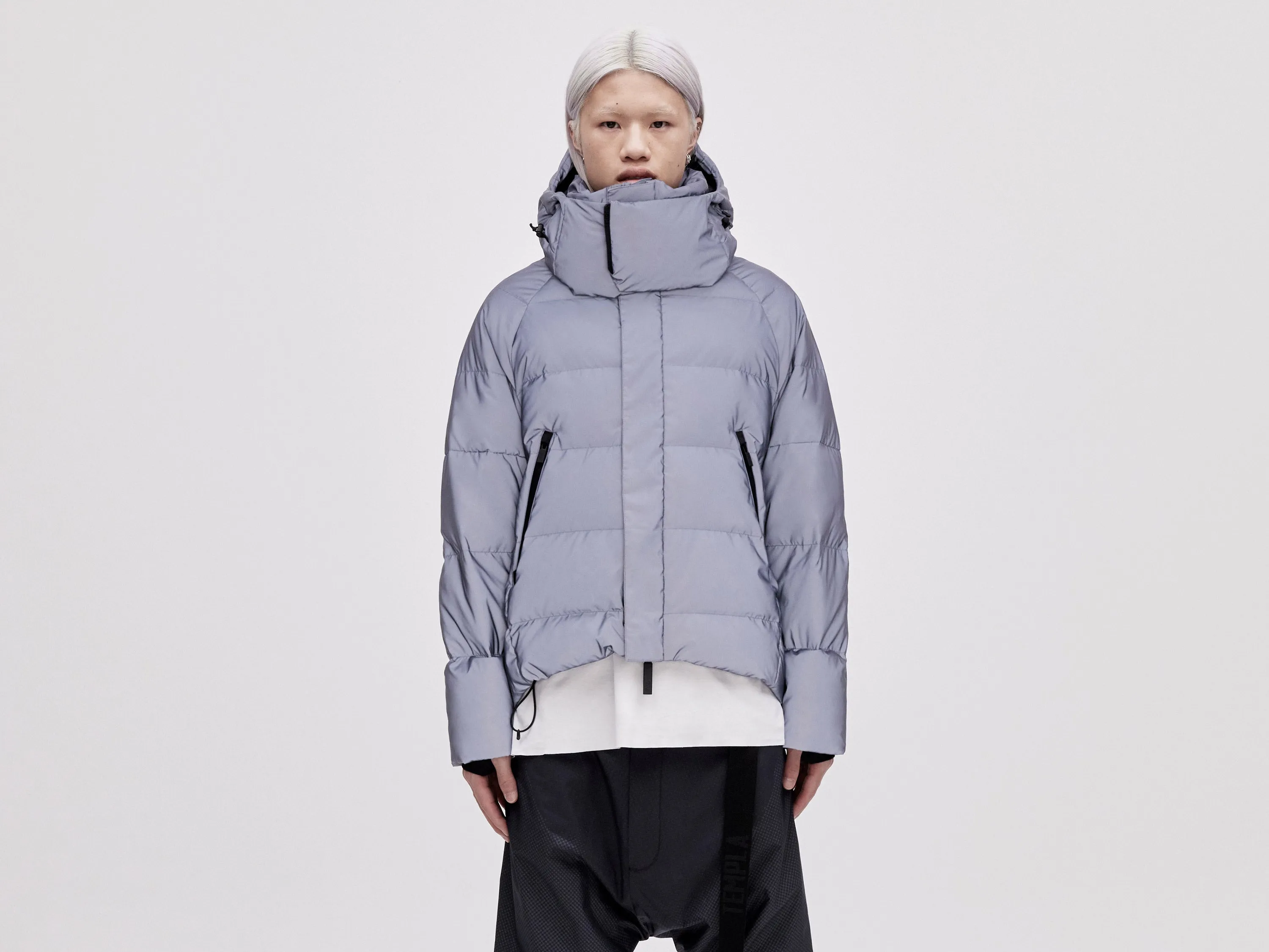 On/Off Hood O.S Down Jacket - Reflective Blue