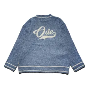 OPEN DIALOGUE VINTAGE LOGO CARDIGAN-BLUE