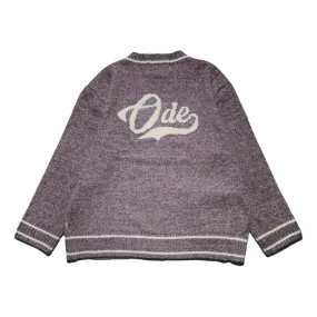 OPEN DIALOGUE VINTAGE LOGO CARDIGAN-BROWN