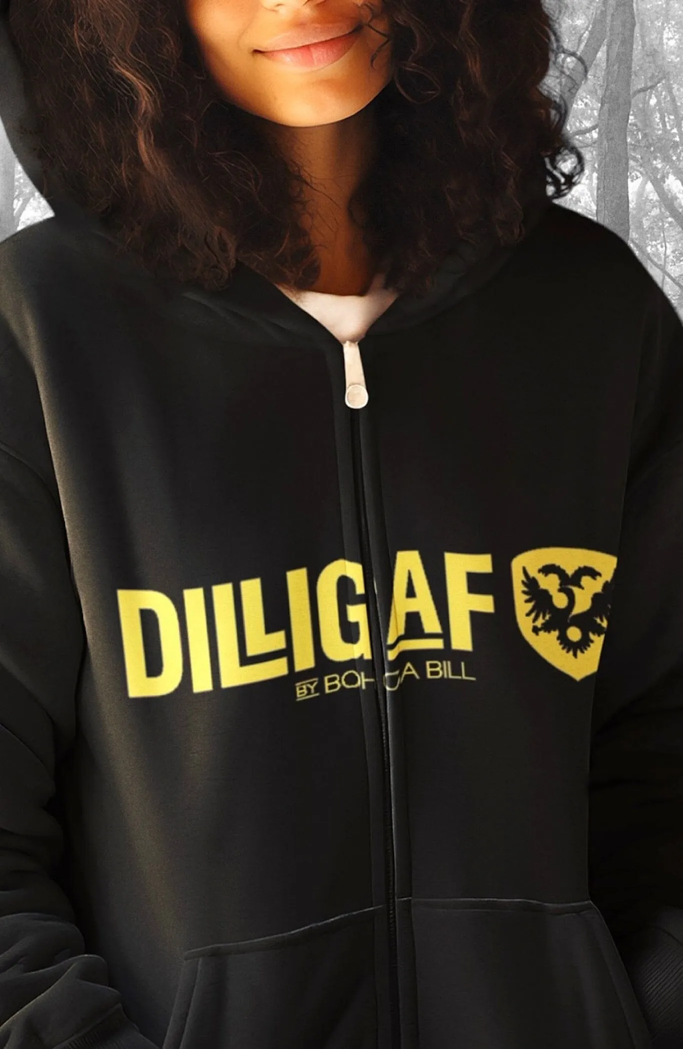 Our Classic DILLIGAF Neon Zip Up Hoodie