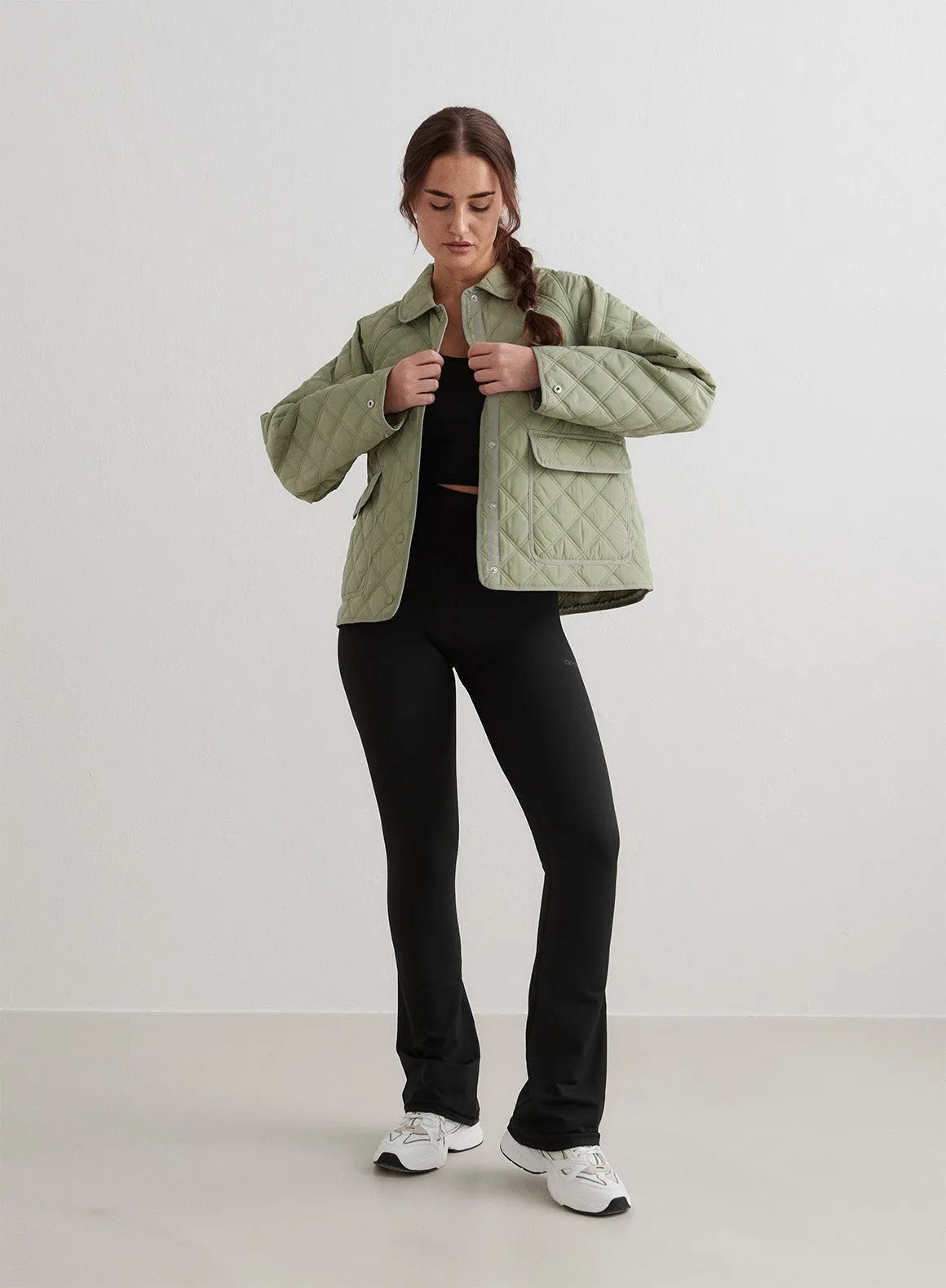 Pale Khaki Quilted Femme Jacket