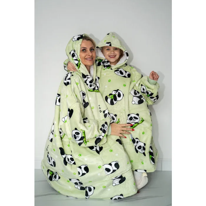 Panda - Hoodie Blanket