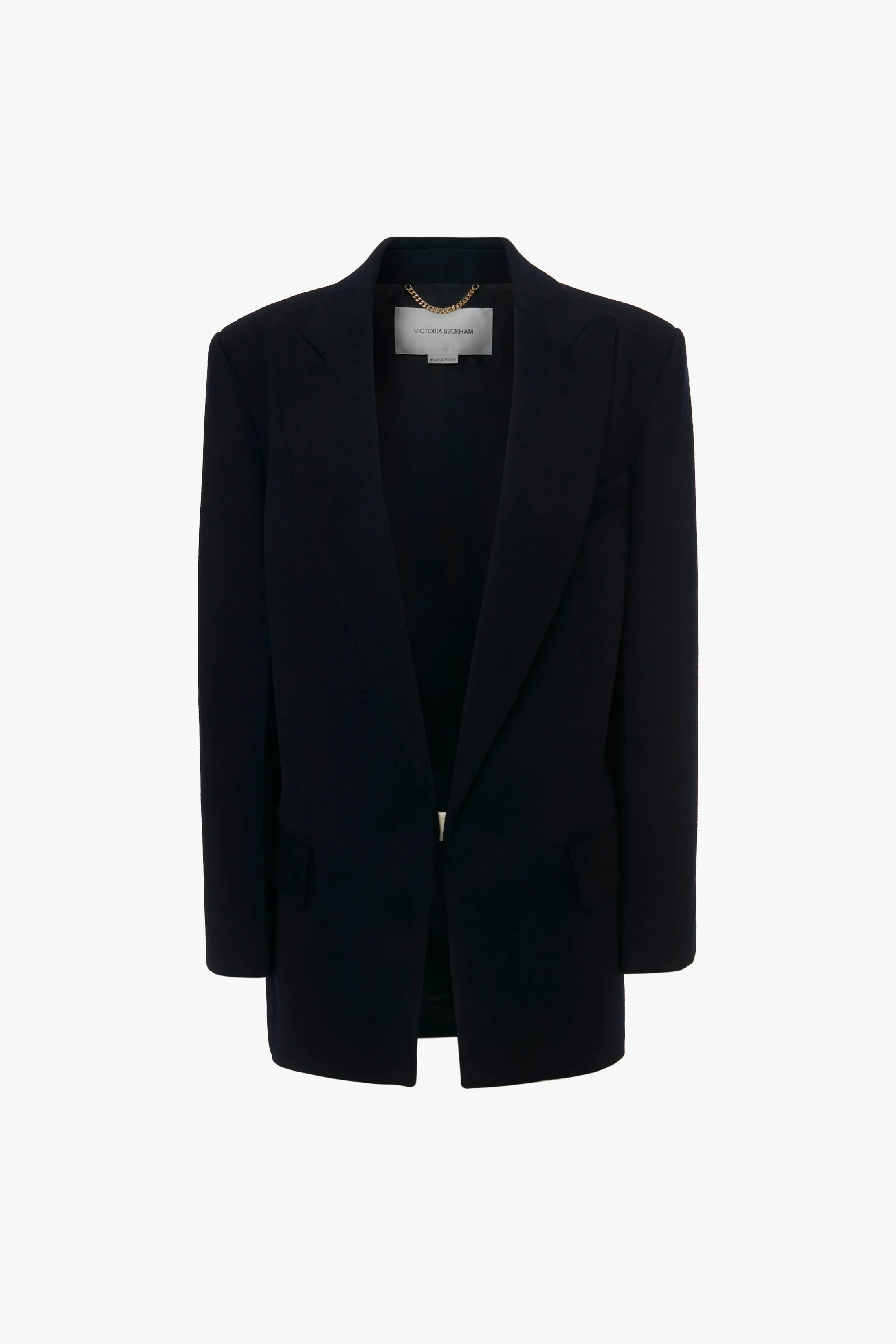 Peak Lapel Jacket In Midnight