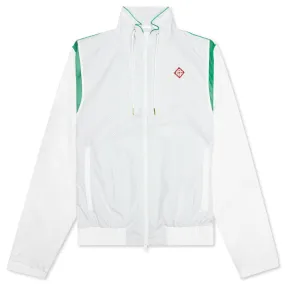 Perforated Layered Track Jacket - White/Green