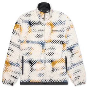 Printed "A" Fleece Zip Jacket - Multi