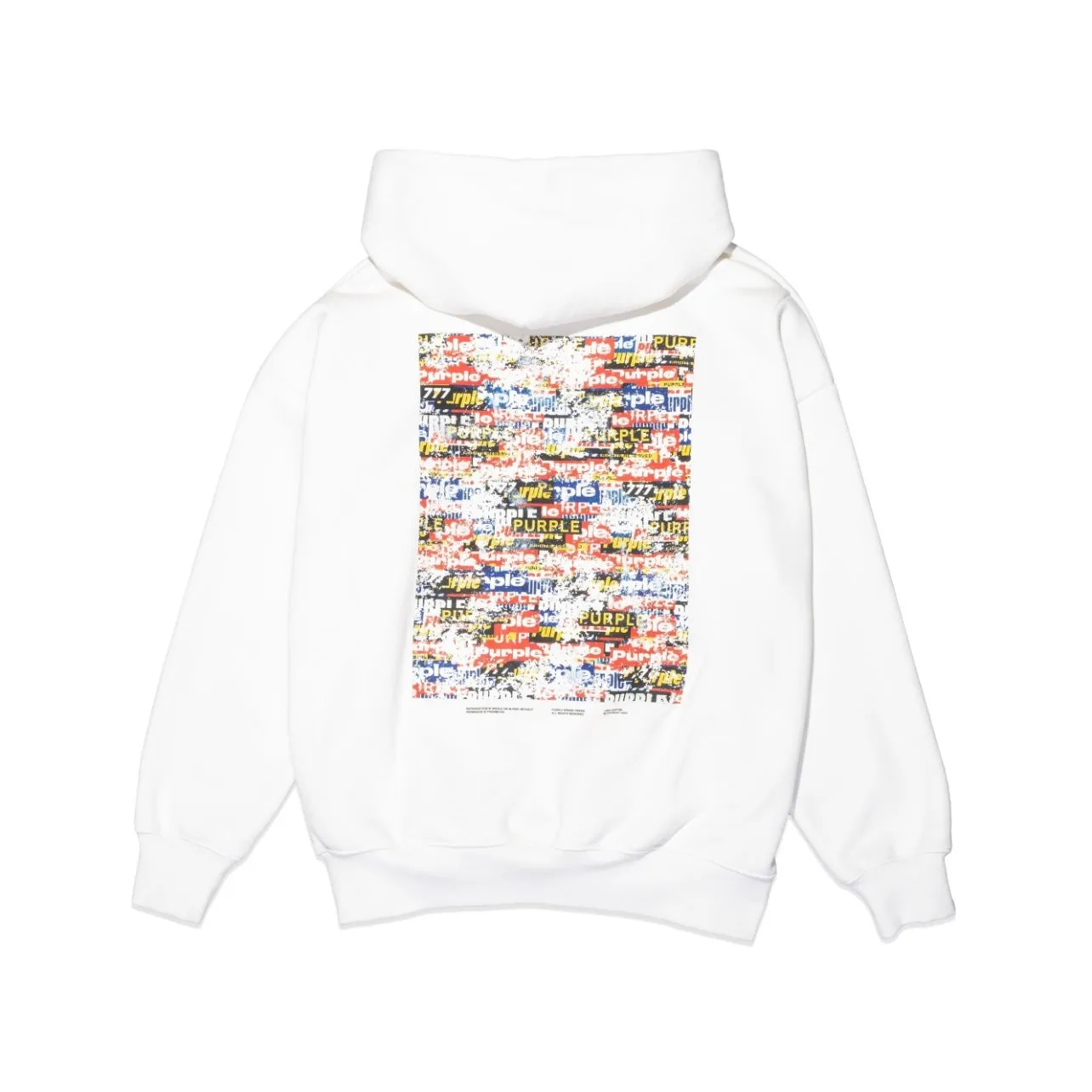 Purple Brand Fleece Collage Off White Hoodie