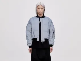 Reflective Bomber Down Jacket - Reflective Blue