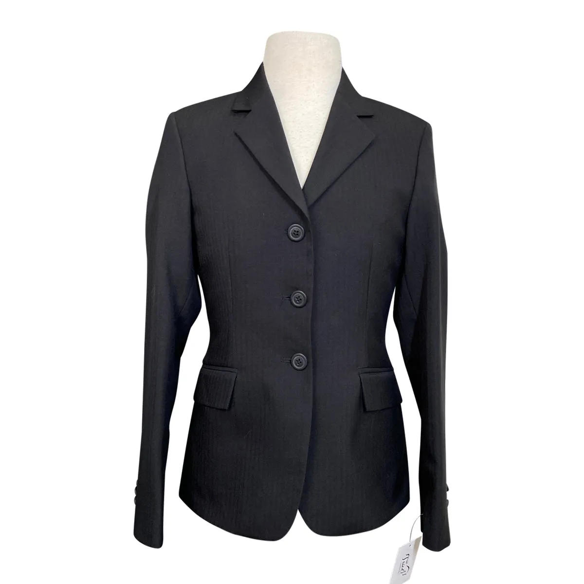 RJ Classics Washable Show Coat in Black Pinstripe - Children's 12R