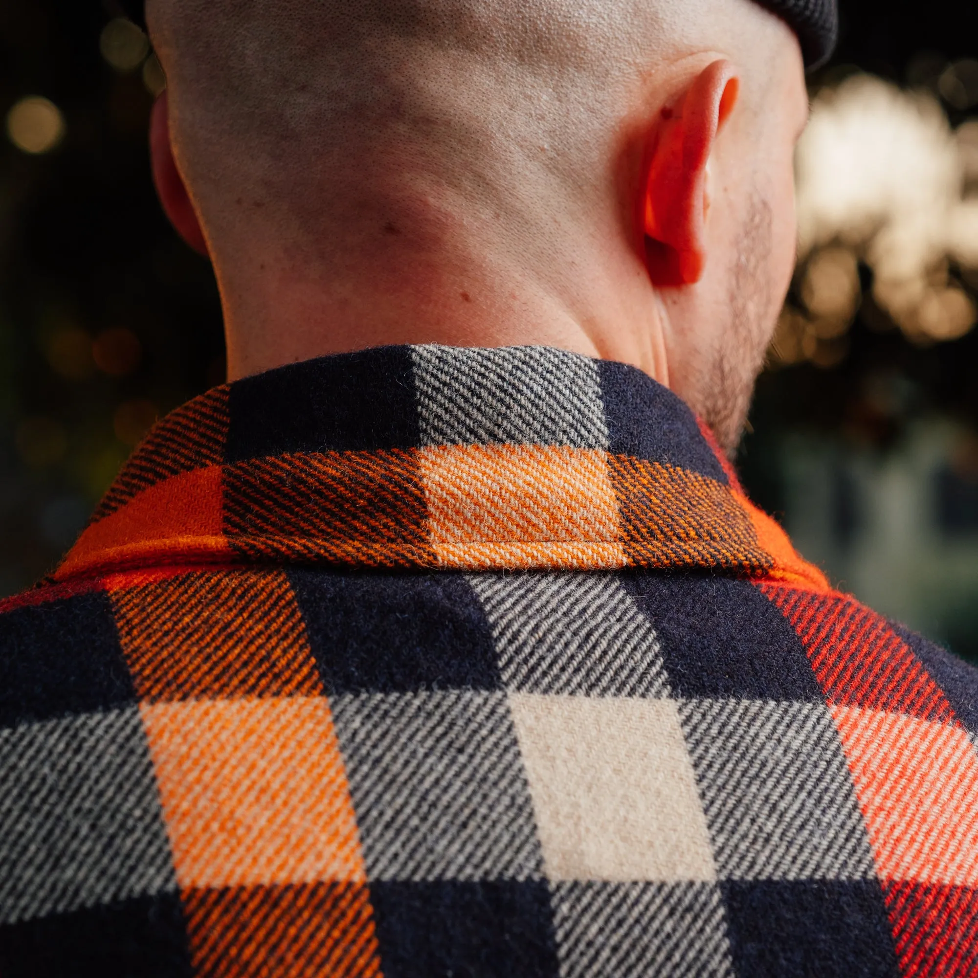 RRL Plaid Wool Shirt Jacket Orange Multi FINAL SALE