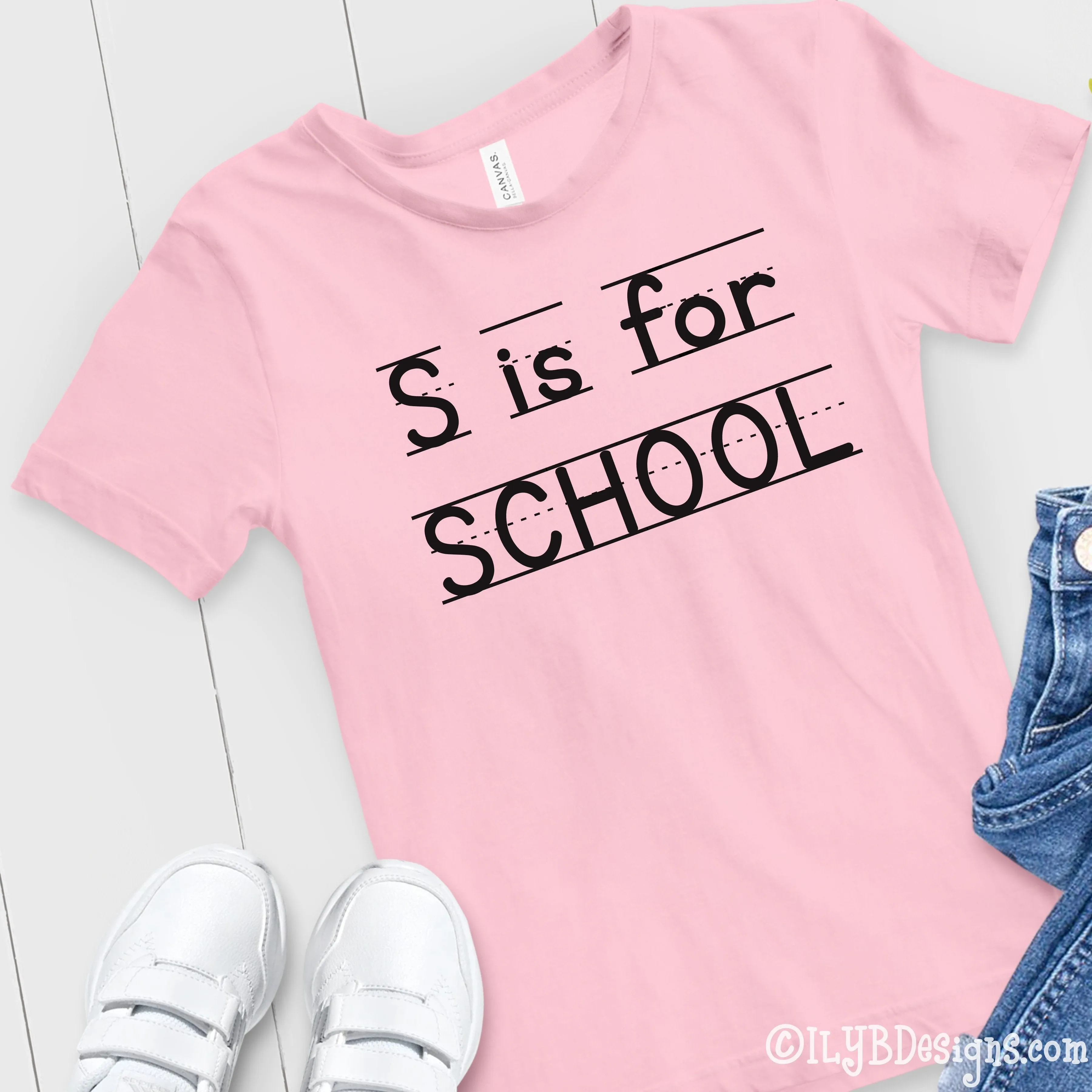 S is for School Shirt for Kids | ABC Shirt