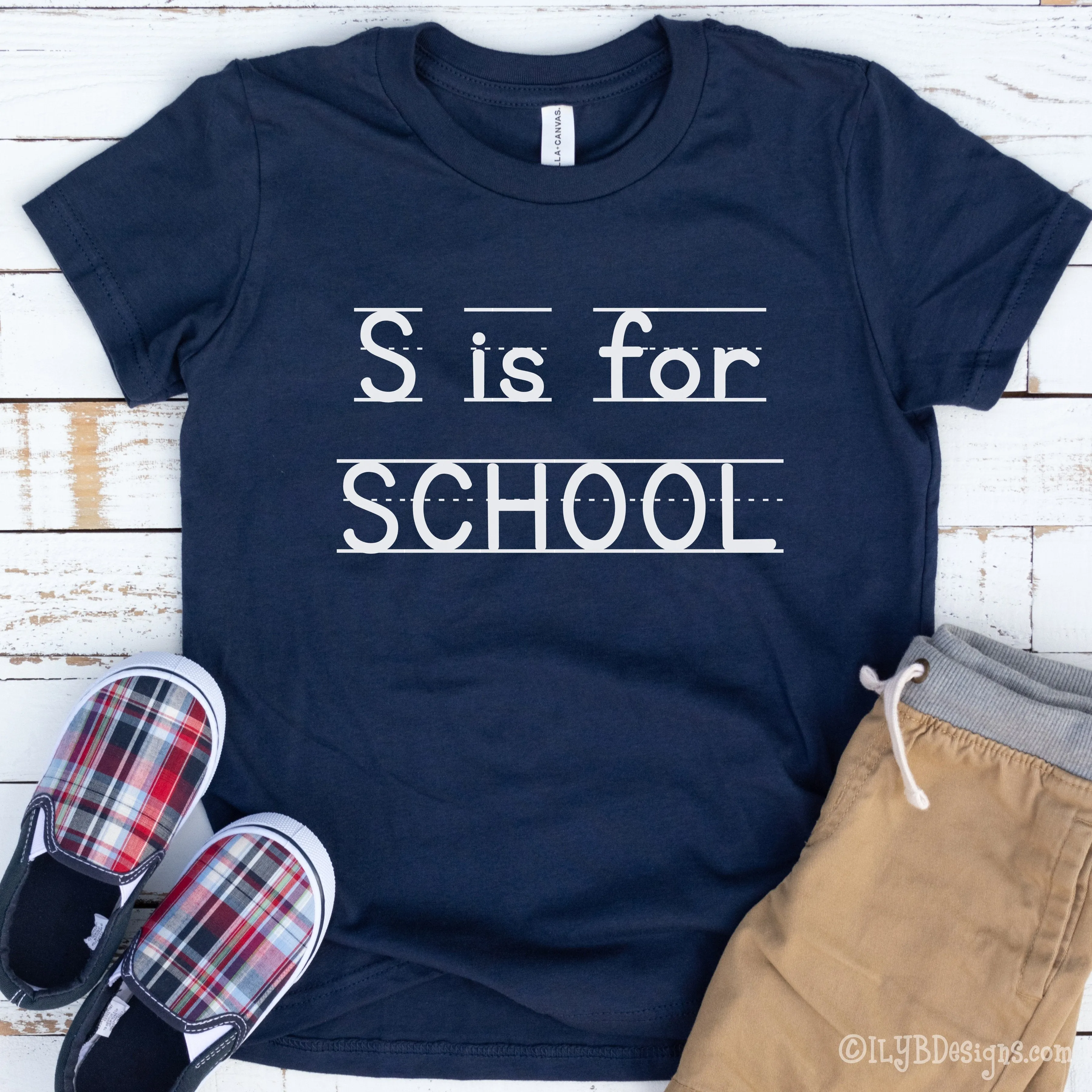 S is for School Shirt for Kids | ABC Shirt