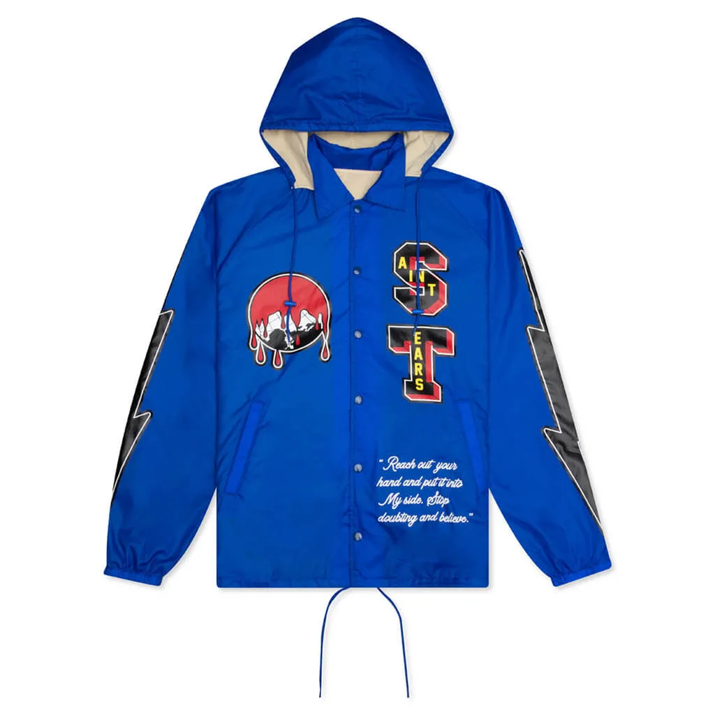 Saint Michael x Shermer Academy Coach Jacket - Blue