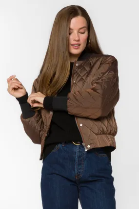 Sakura Brown Bomber Jacket