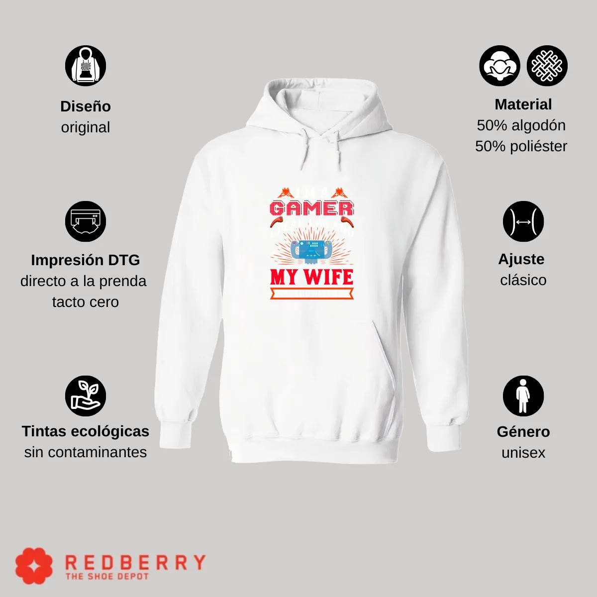 Sudadera Hombre  Hoodie Gamer Videojuegos Frases 013