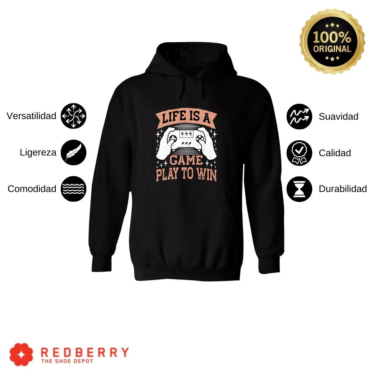 Sudadera Hombre  Hoodie Gamer Videojuegos Frases 085