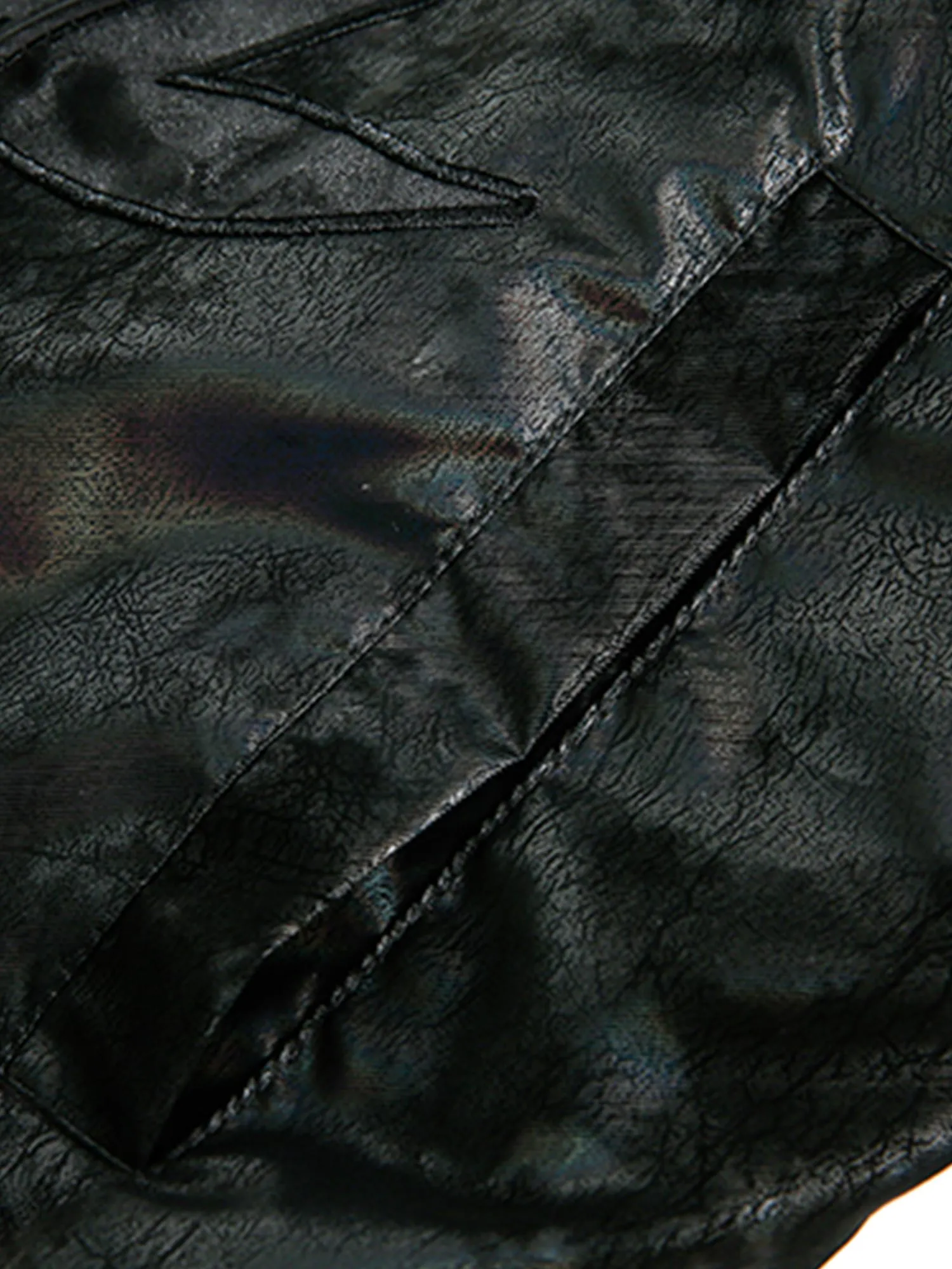 Thesupermade Patterned Leather Jacket