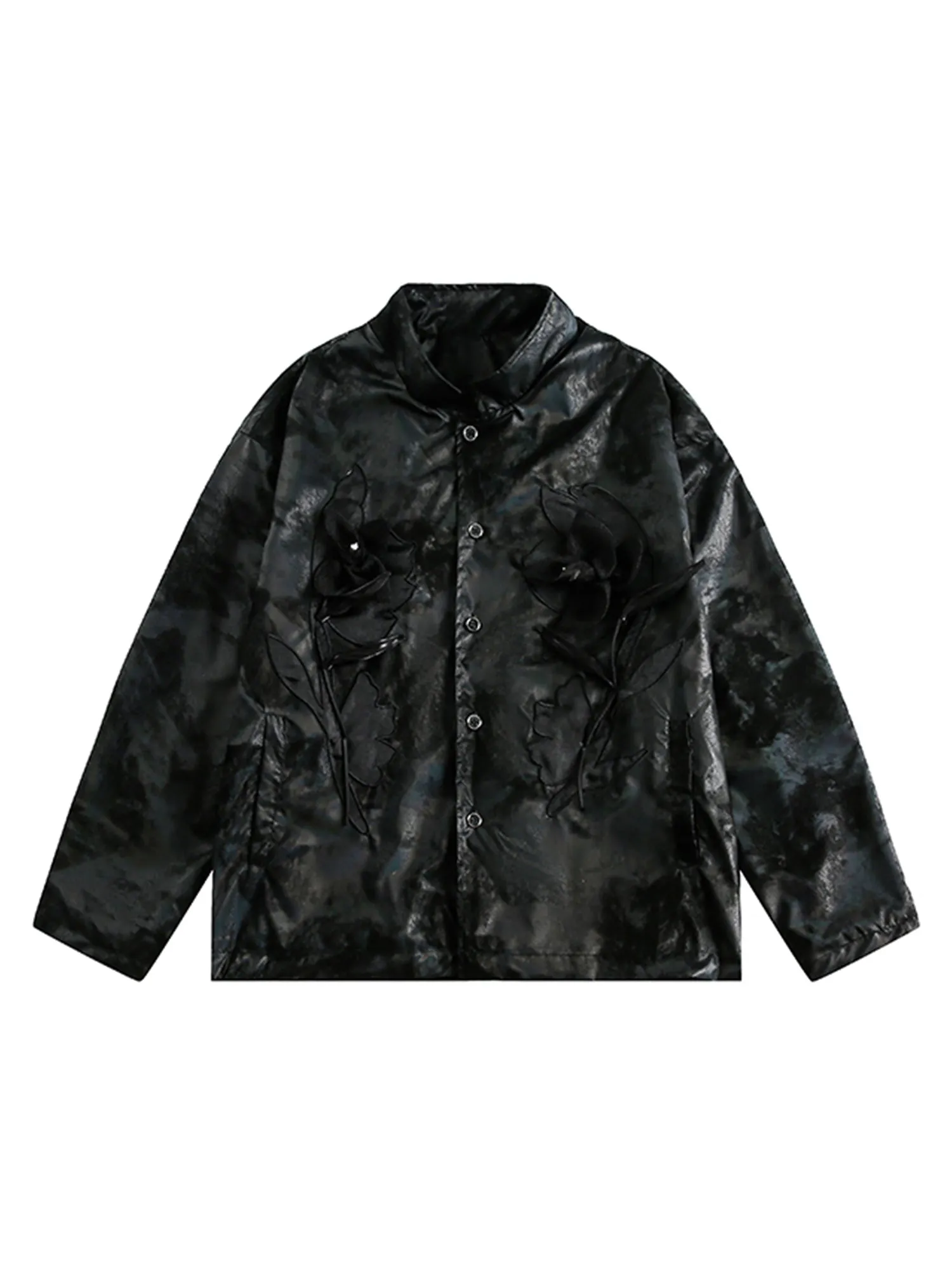 Thesupermade Patterned Leather Jacket