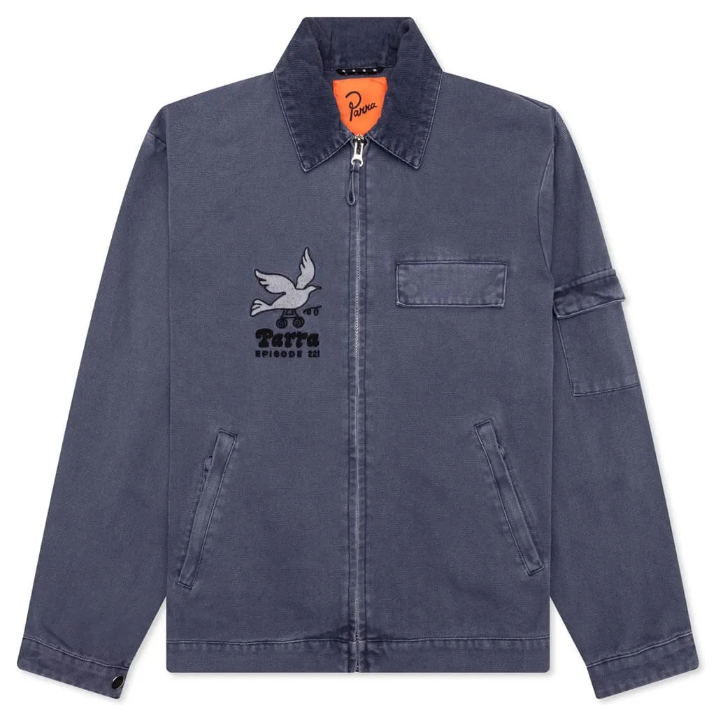 Twilled Bird Wheel Jacket - Washed Blue