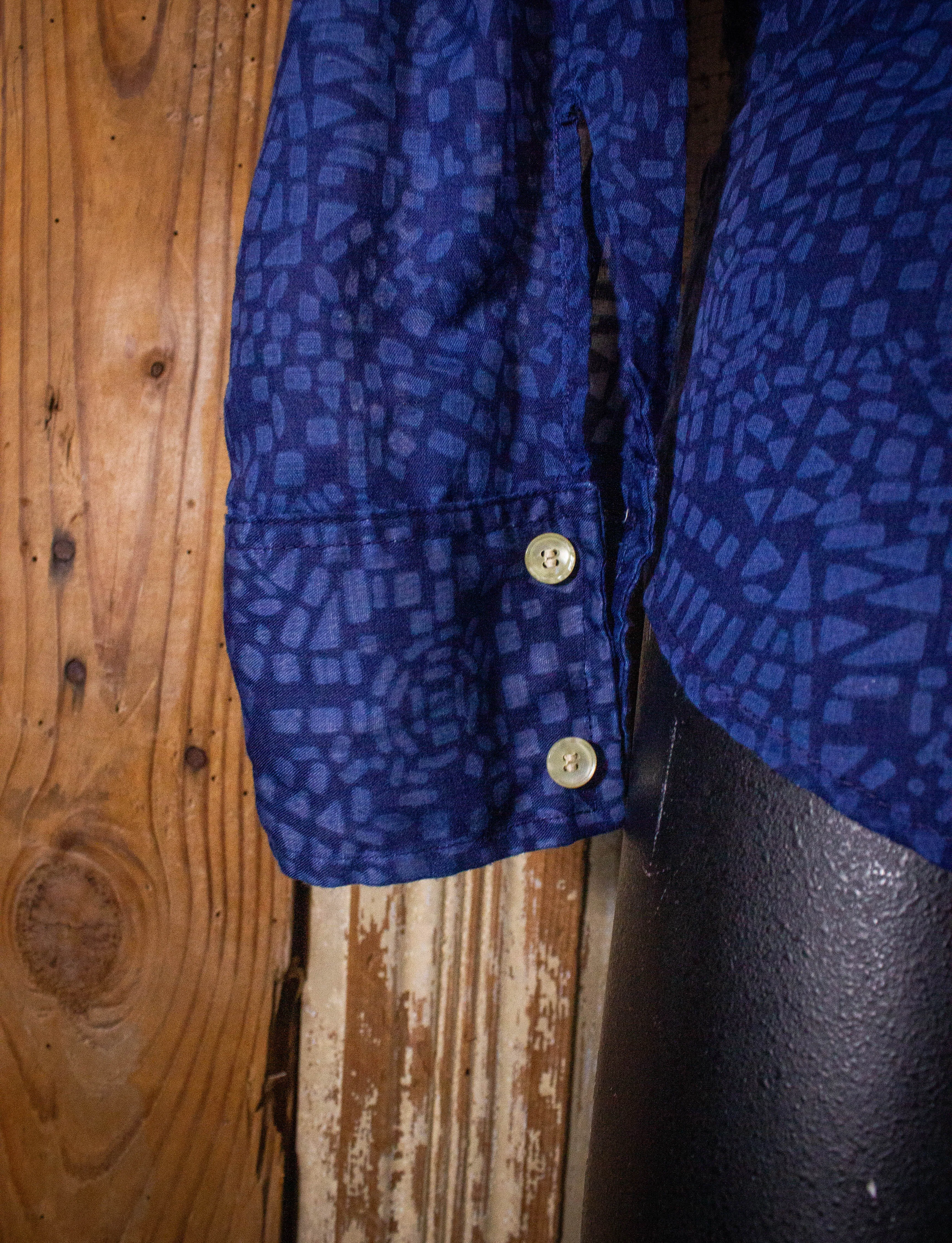 Vintage Sebring Button Up Shirt 70s Blue XS