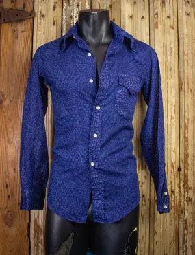 Vintage Sebring Button Up Shirt 70s Blue XS