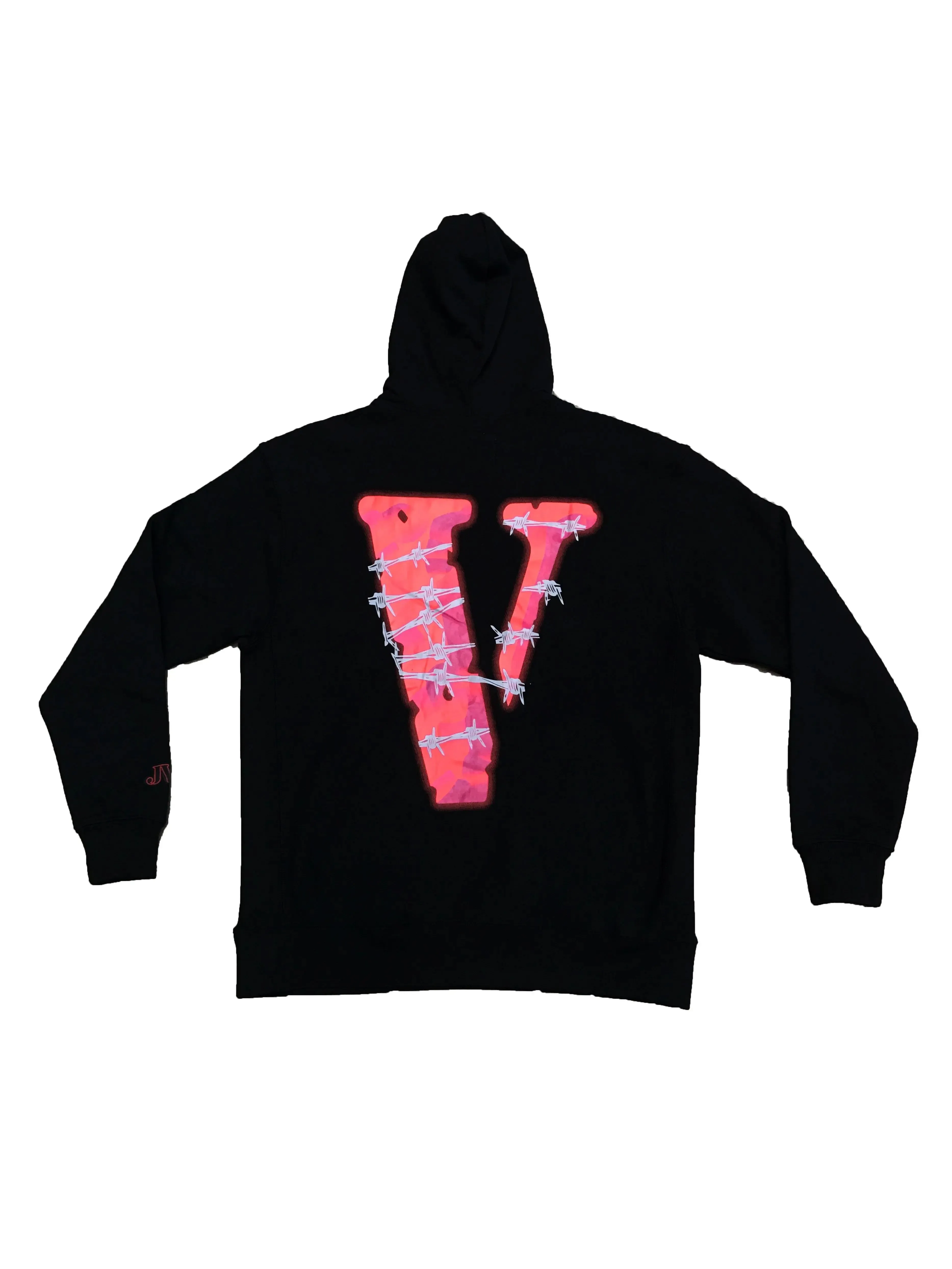 VLONE X 999 JUICE WRLD BARBED WIRE HOODIE BLACK