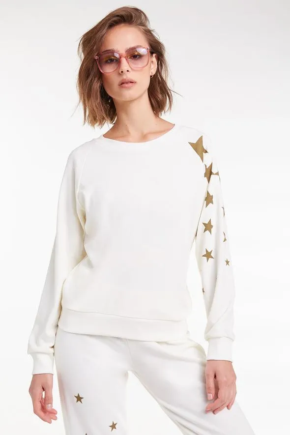 Wildfox Falling Stars Fiona Crew Sweater