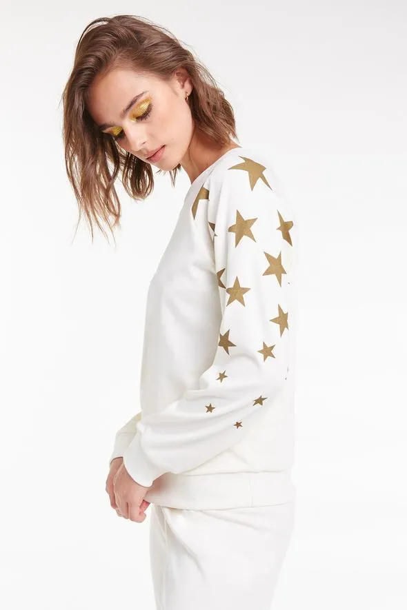 Wildfox Falling Stars Fiona Crew Sweater