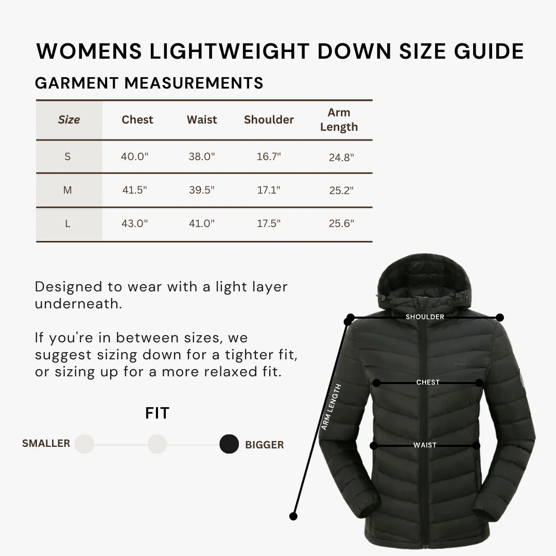 Womens Lightweight Down Jacket (Packable)