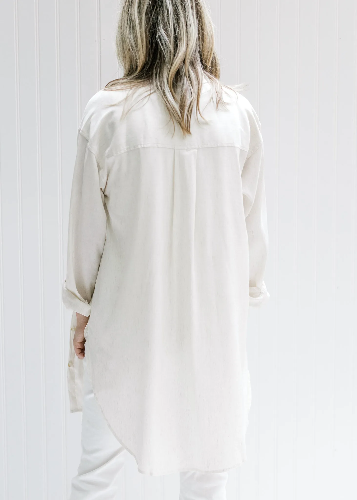 X Cream Oversize Button Down